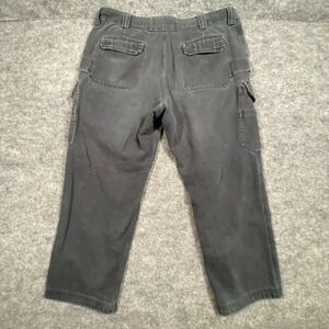 Duluth Trading Co Fire Hose Cargo Pants Faded Black Cotton Workwear 44x32 92204